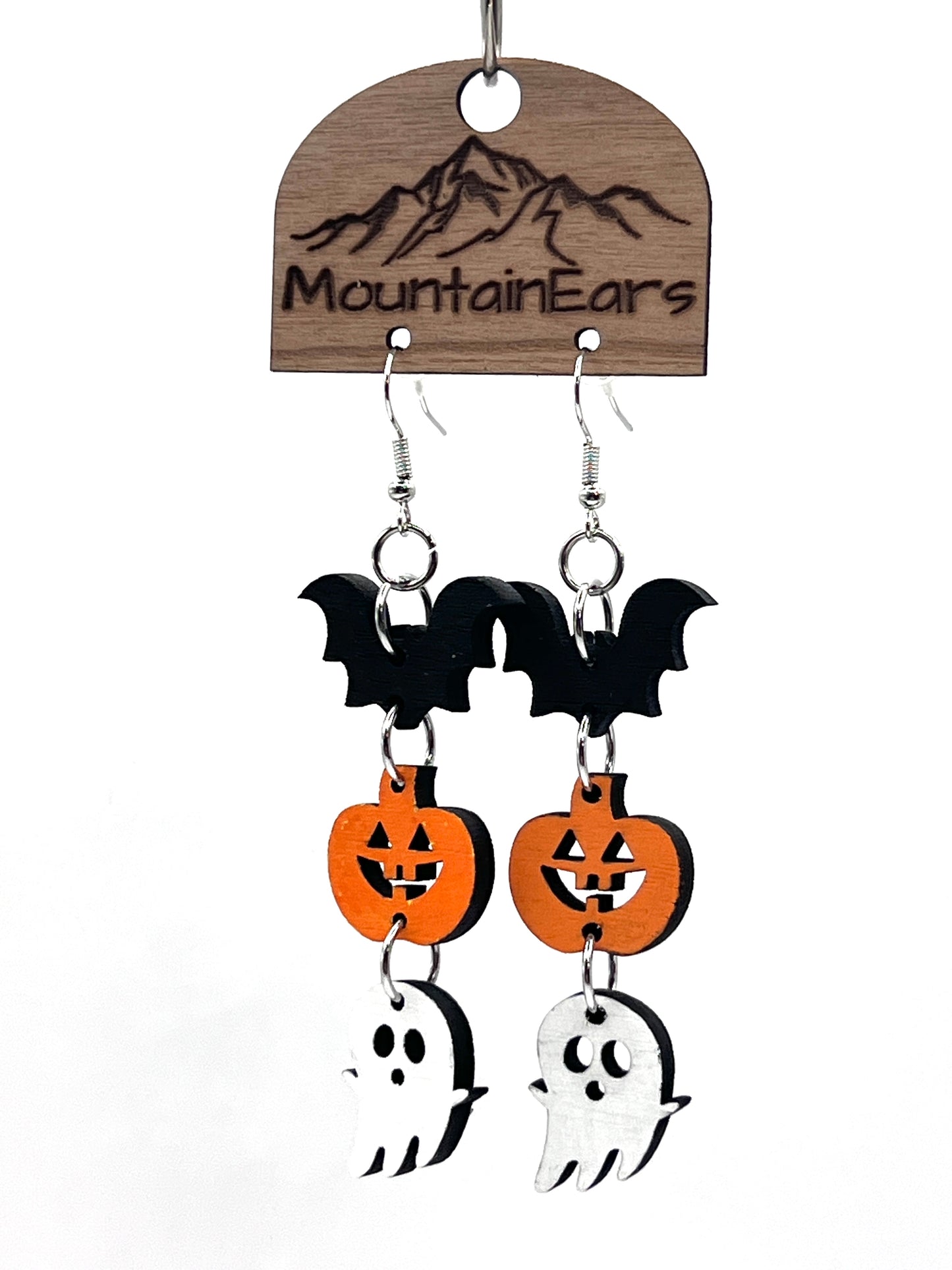 Earrings E0166 - Bat, Pumpkin, Ghost