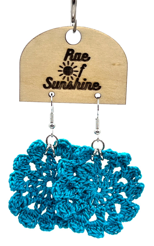 Earrings E0253 - ROS Crochet Blue