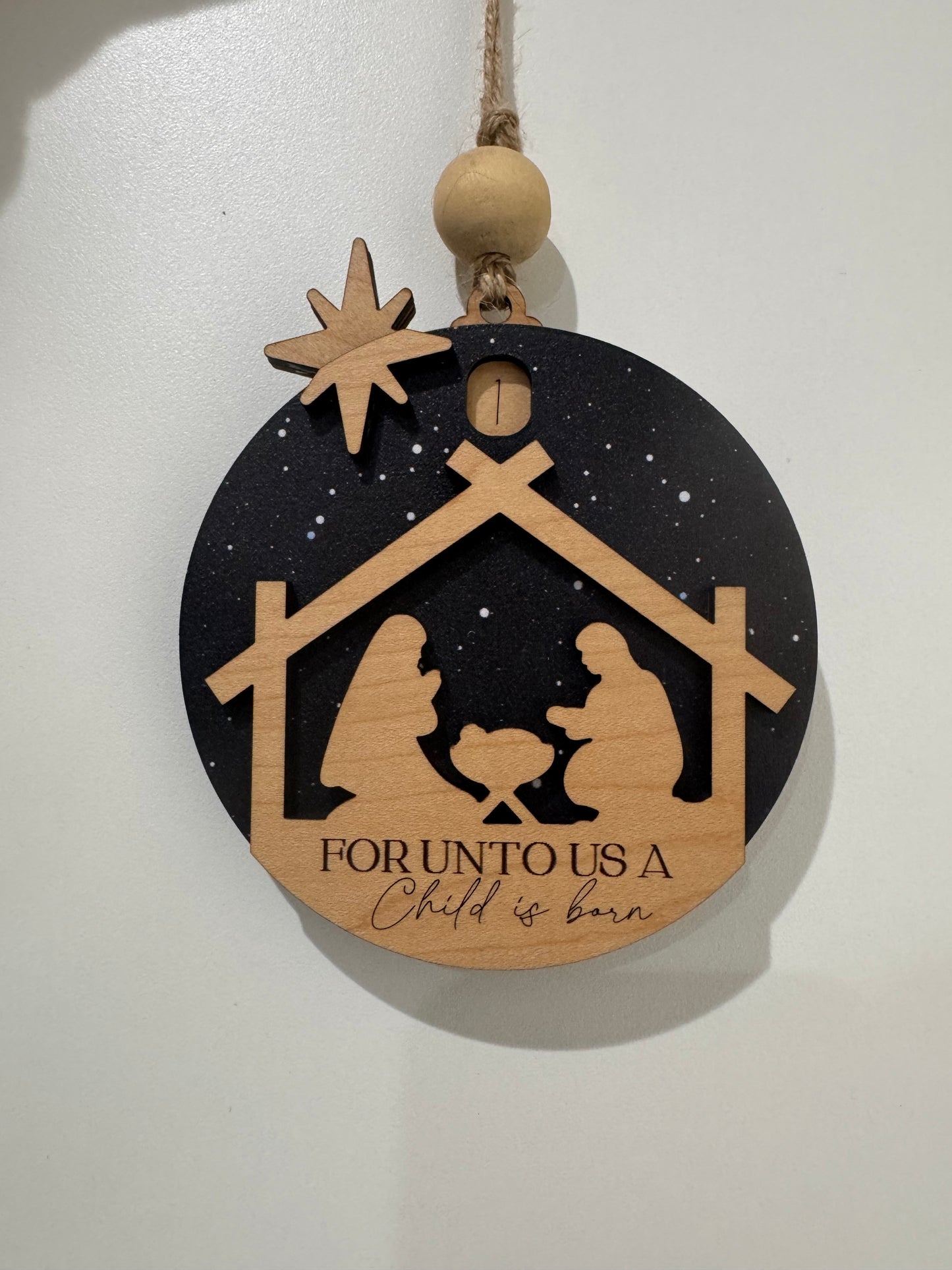 Nativity Countdown Ornament