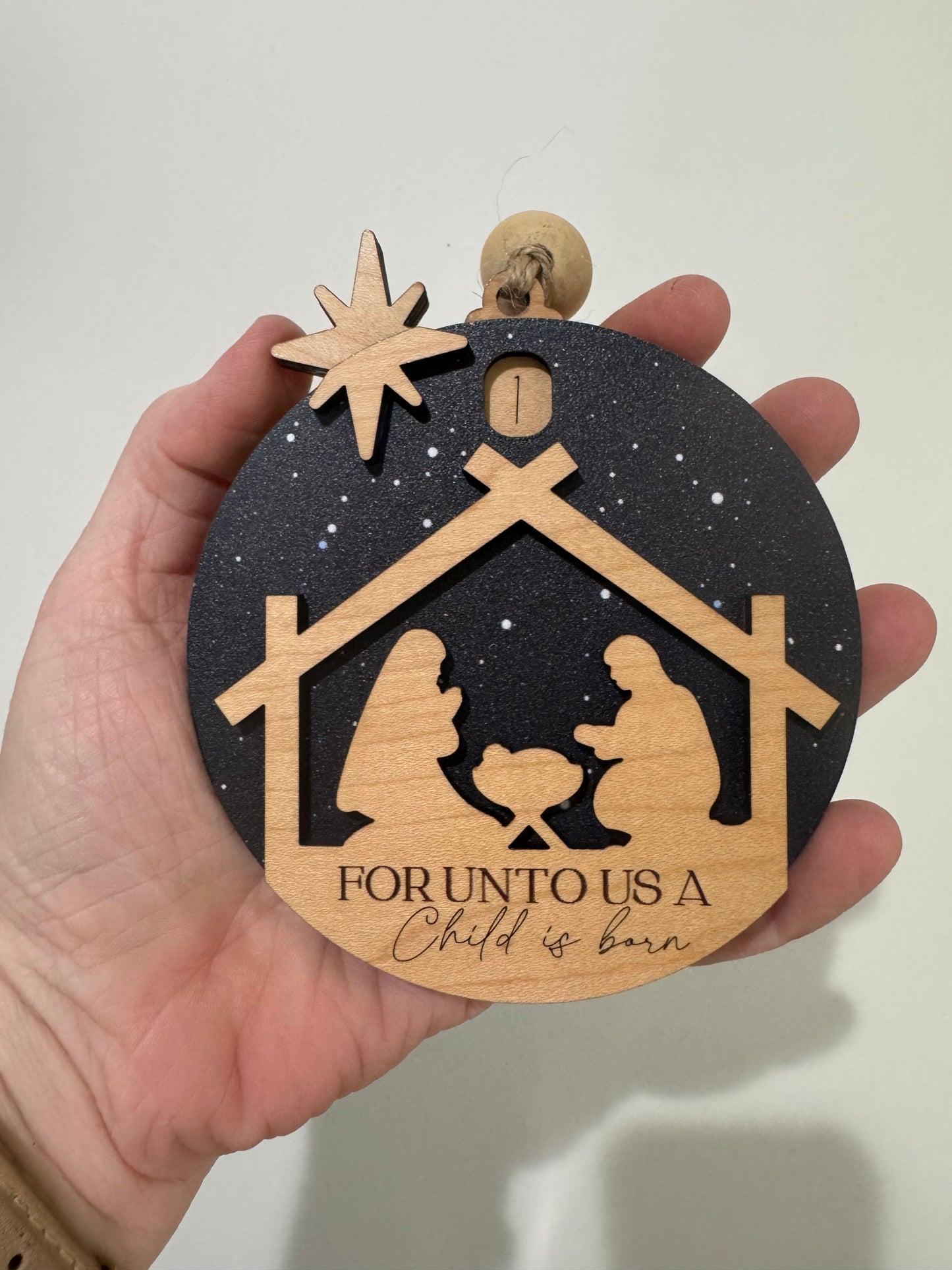 Nativity Countdown Ornament