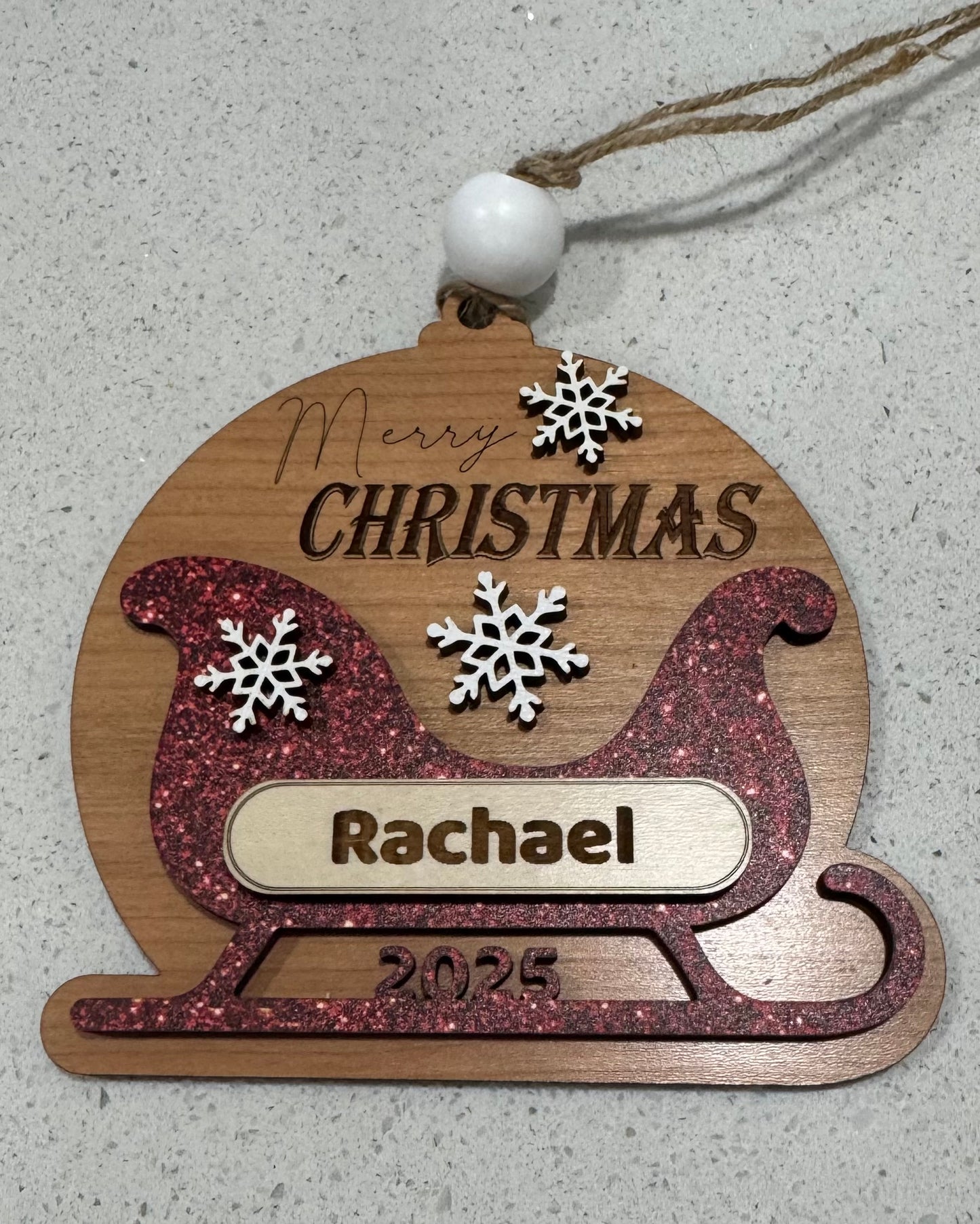 Customized Sleigh Ornament