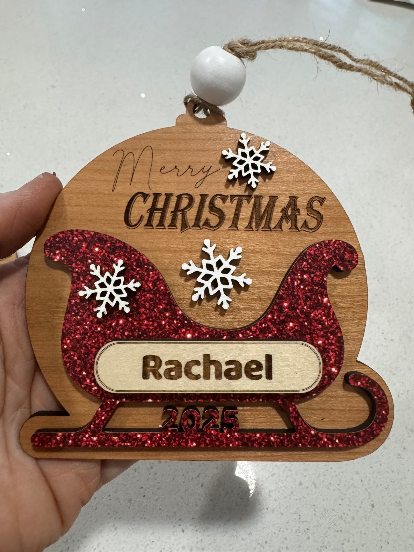 Customized Sleigh Ornament