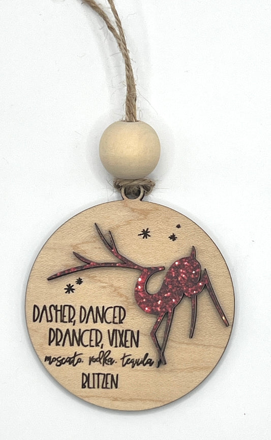 Ornament O1021 - Blitzen Red