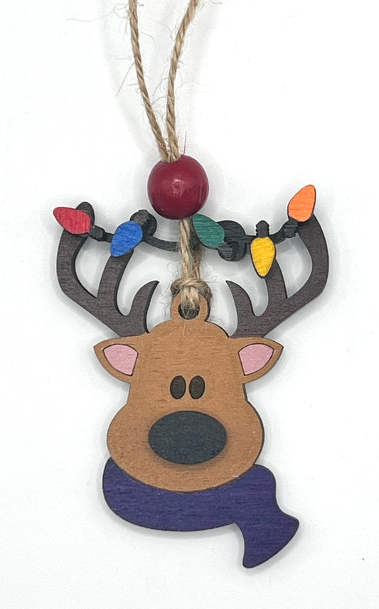 Ornament O1027 - Reindeer Purple