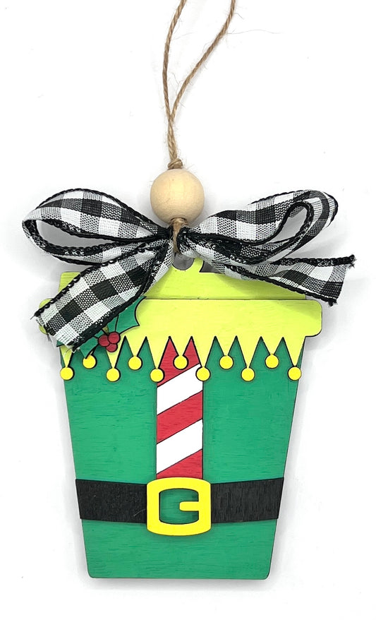 Ornament O1038 - Elf Card Holder