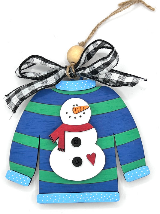 Ornament O1043 - Snowman Card Holder